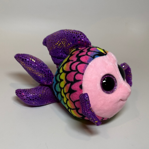Ty Plush Fish Toy with Pink and Purple - Picture 12 of 12
